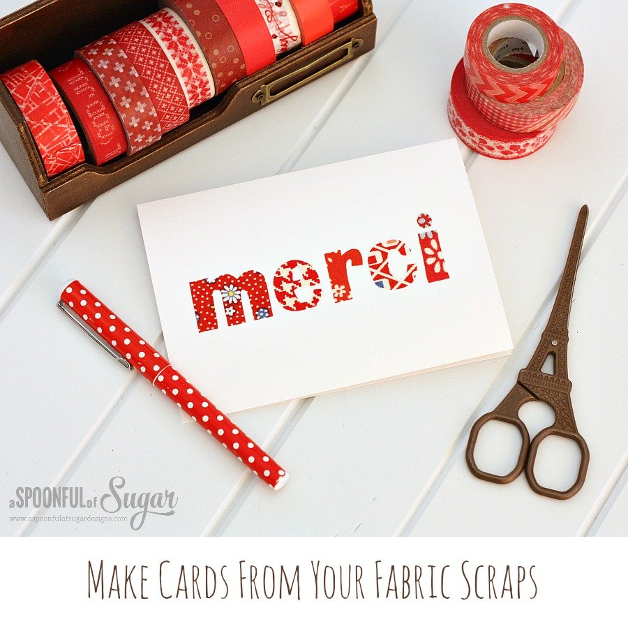 Make cards from your fabric scraps