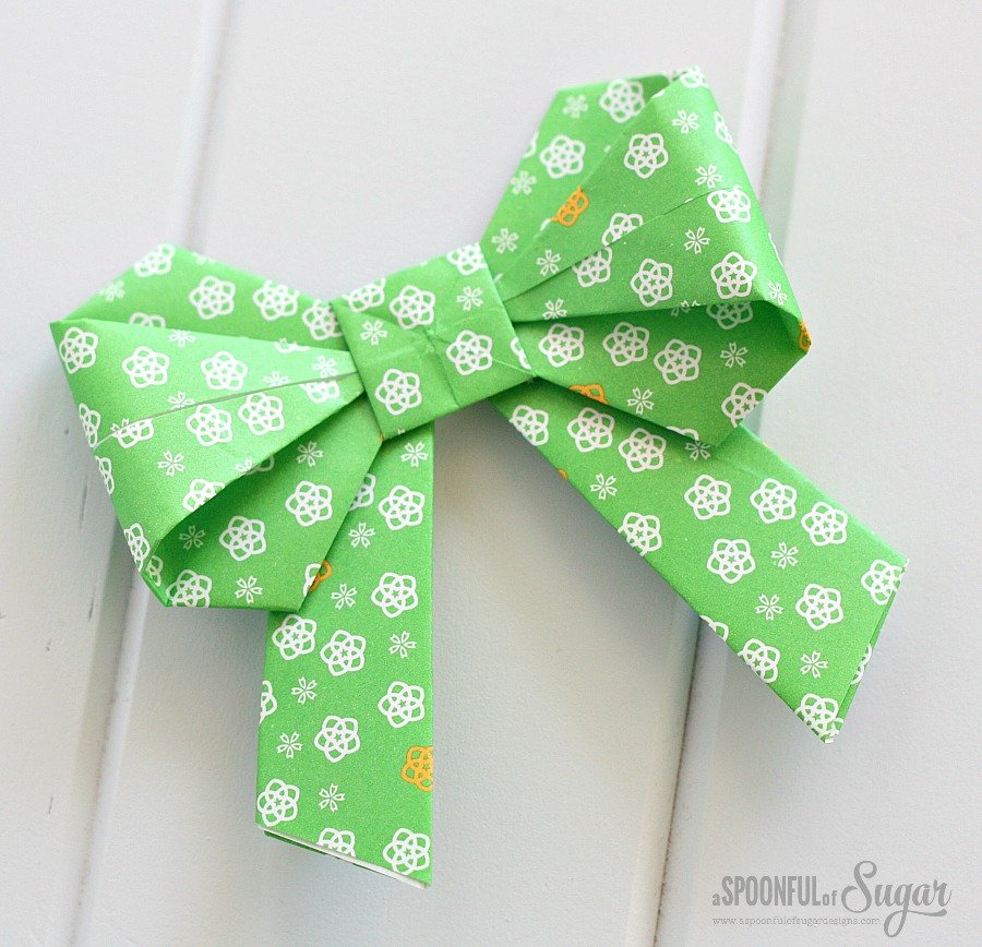 Easy origami bow