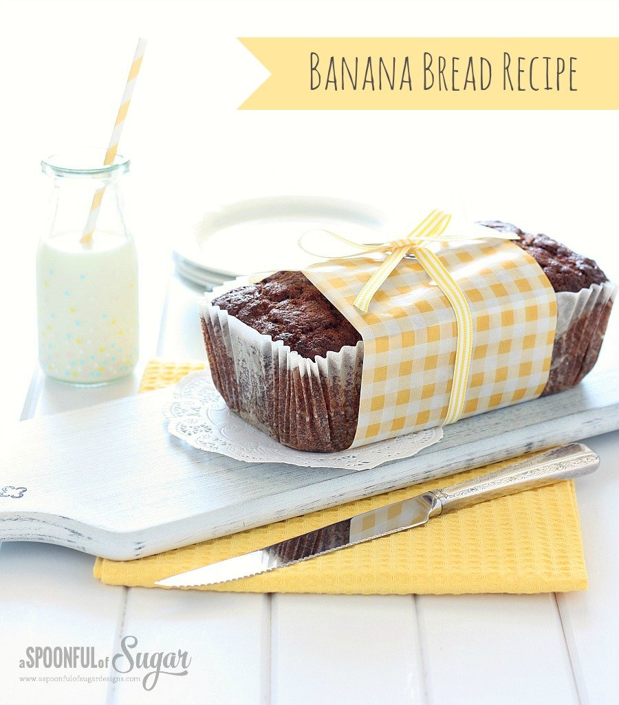 Easy Banana  Bread Recipe by A Spoonful of Sugar