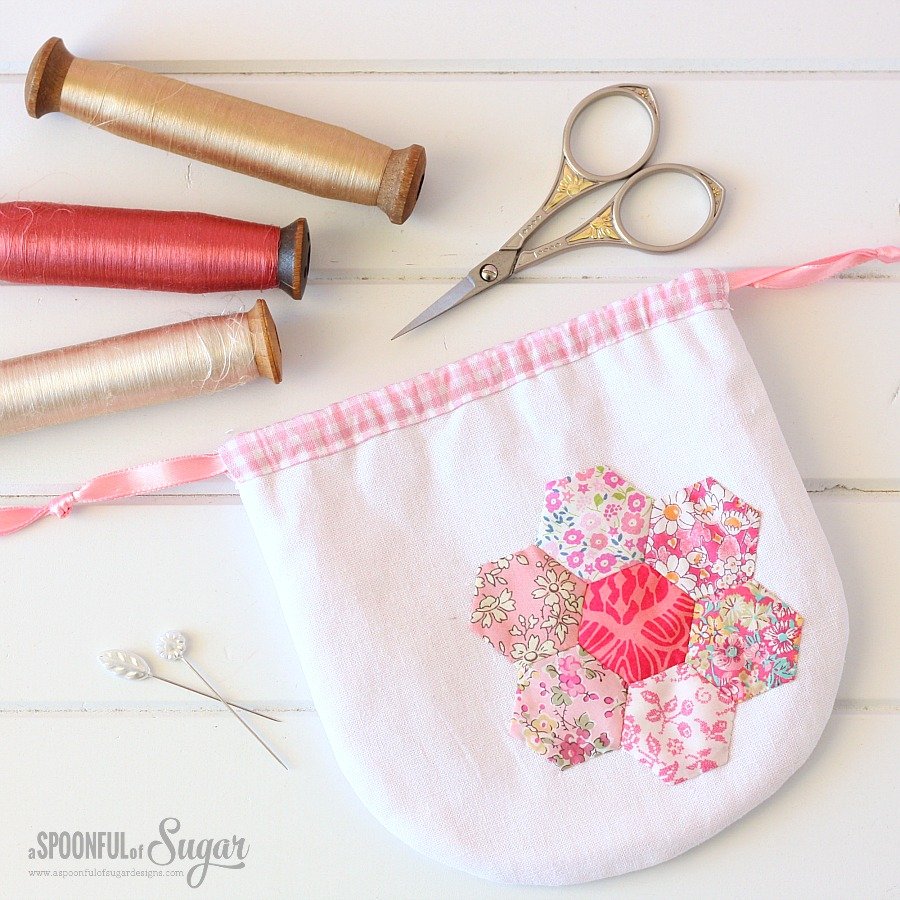 Pretty Liberty Drawstring Pouch by A Spoonful of Sugar