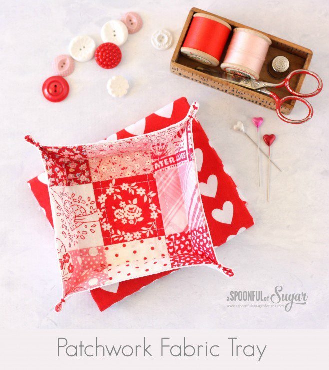 Patchwork Fabric Tray by A Spoonful of Sugar Designs