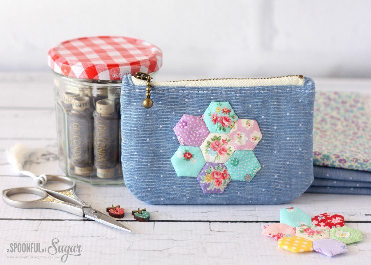 Hexie Zippered Pouch
