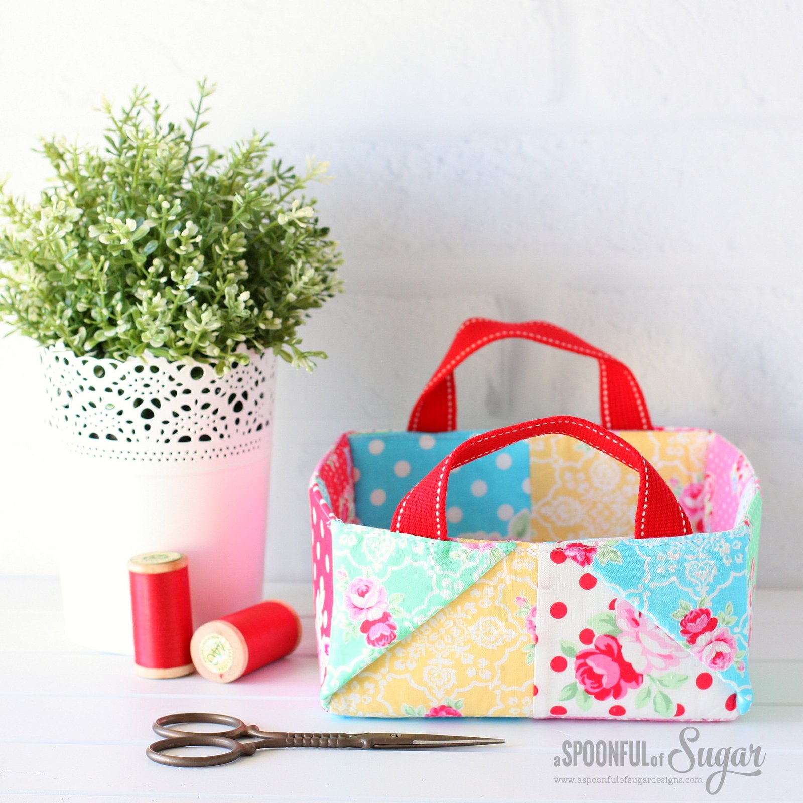 Colorful Patchwork Bags and Baskets Class on Craftsy