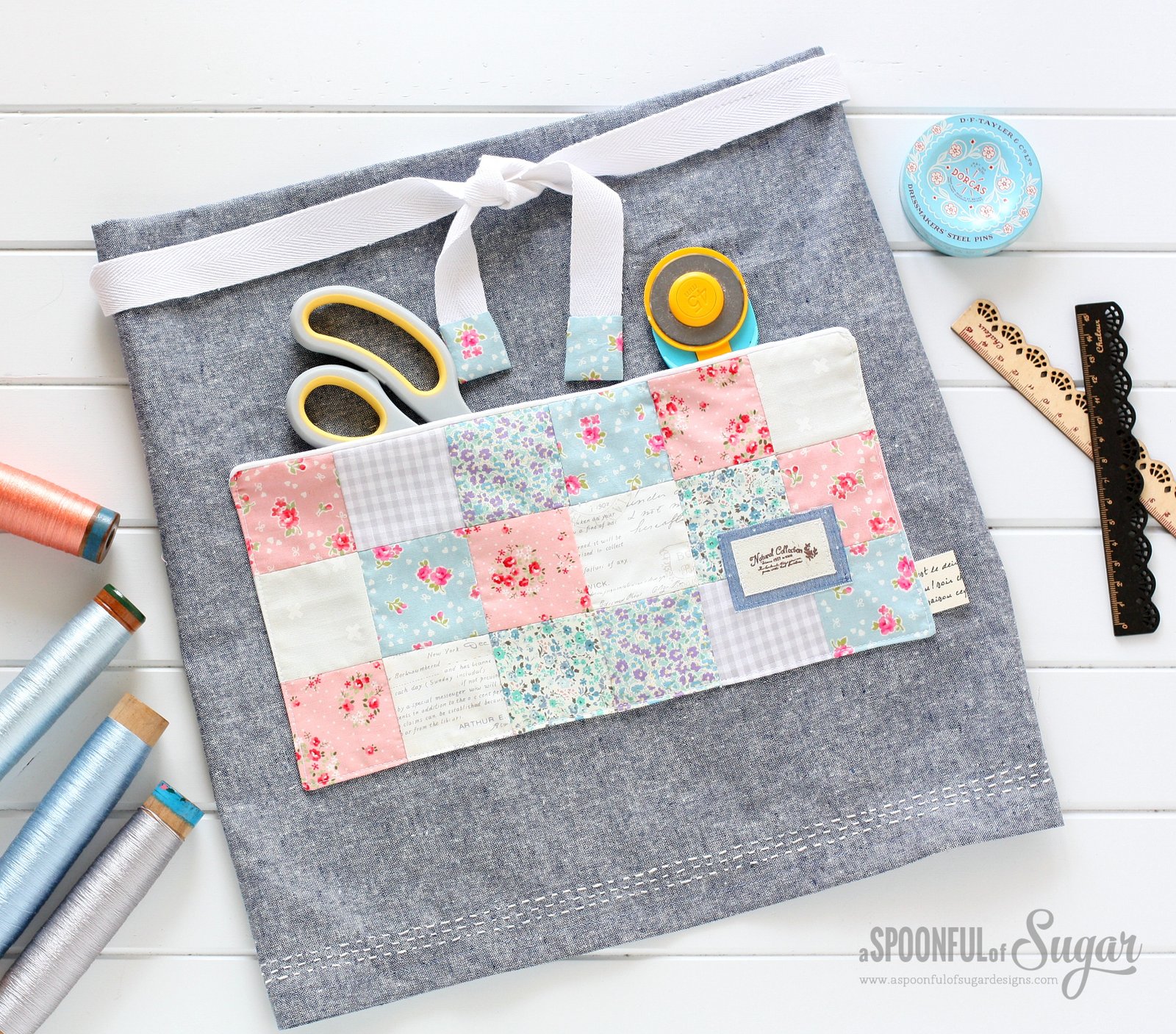 Denim Cafe Apron from A Spoonful of Sugar (book)