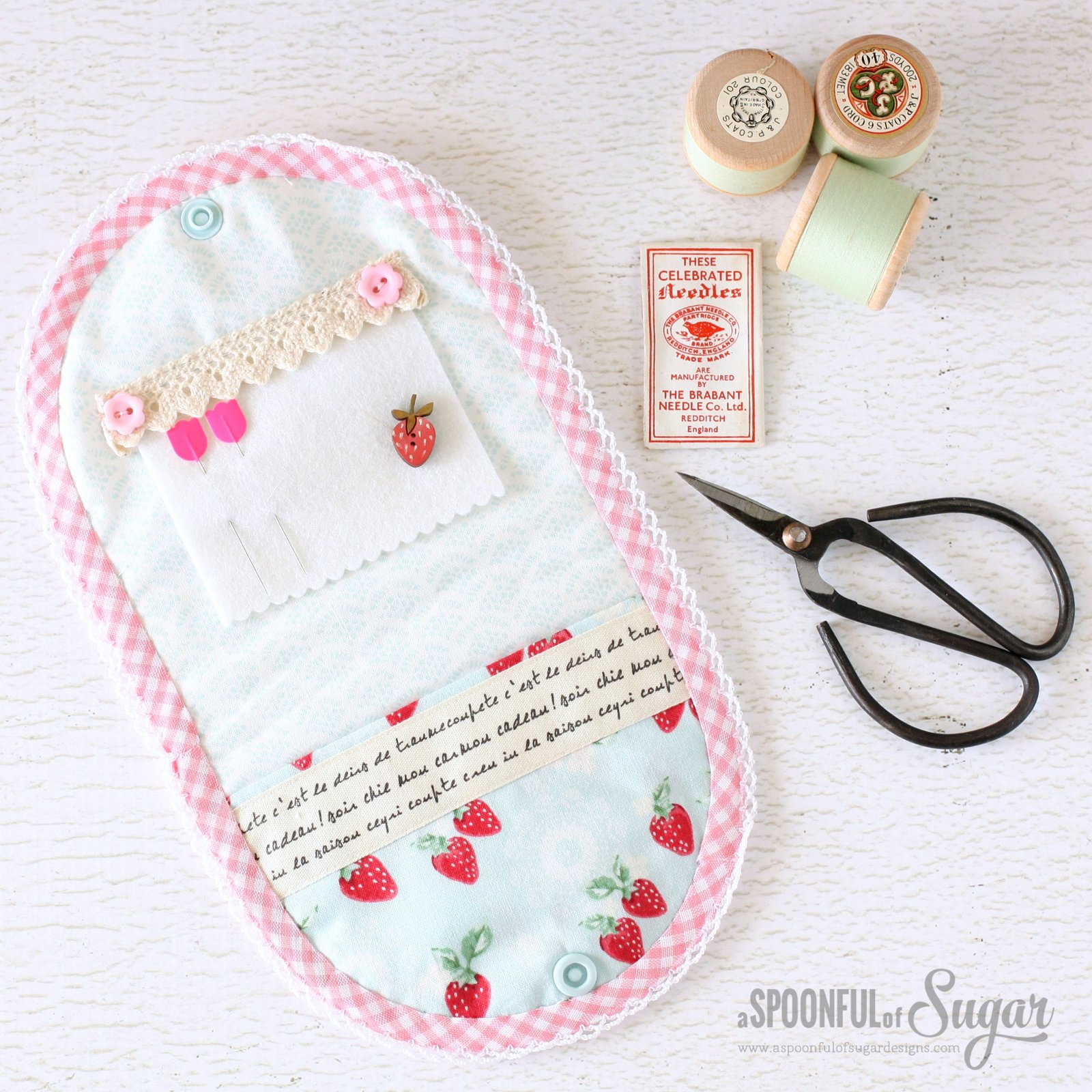 Hexie Sewing Kit Pattern by A Spoonful of Sugar , featuring High Tea Fabric