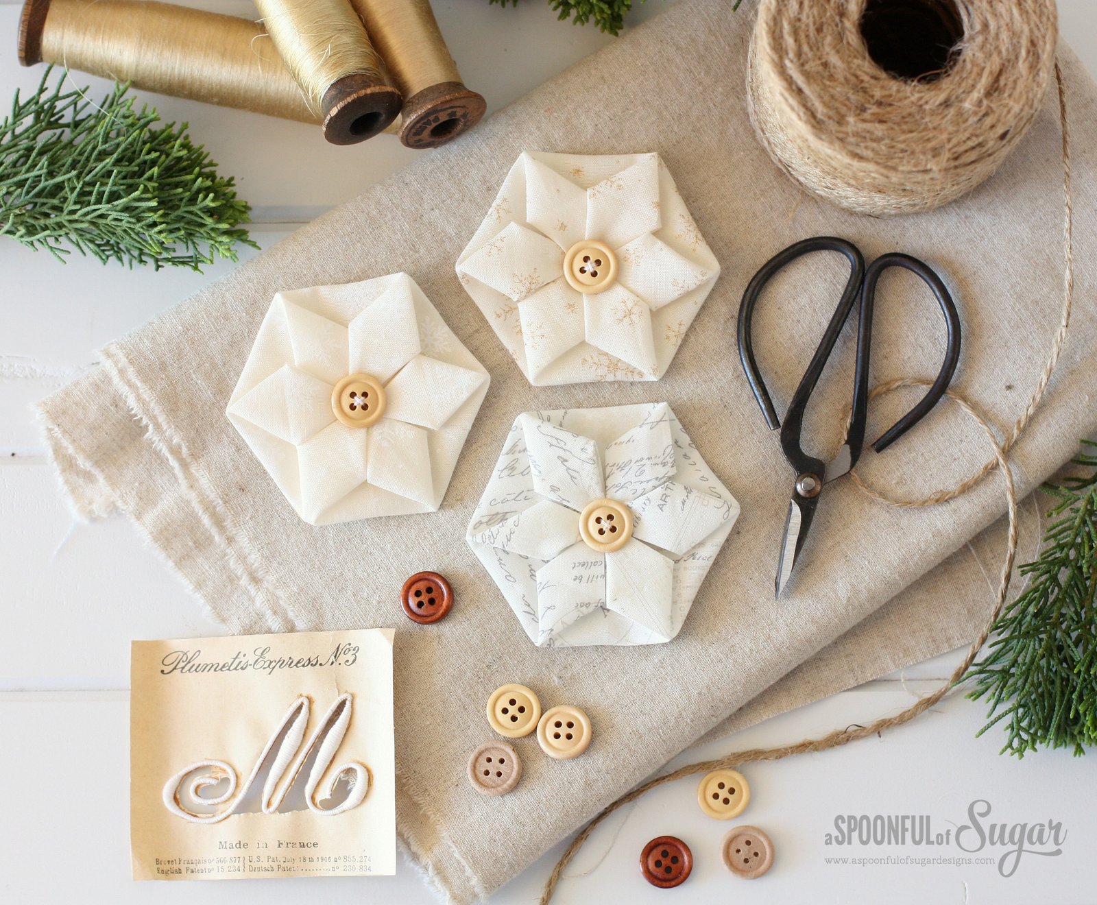 Folded Hexagon Ornament from A Spoonful of Sugar