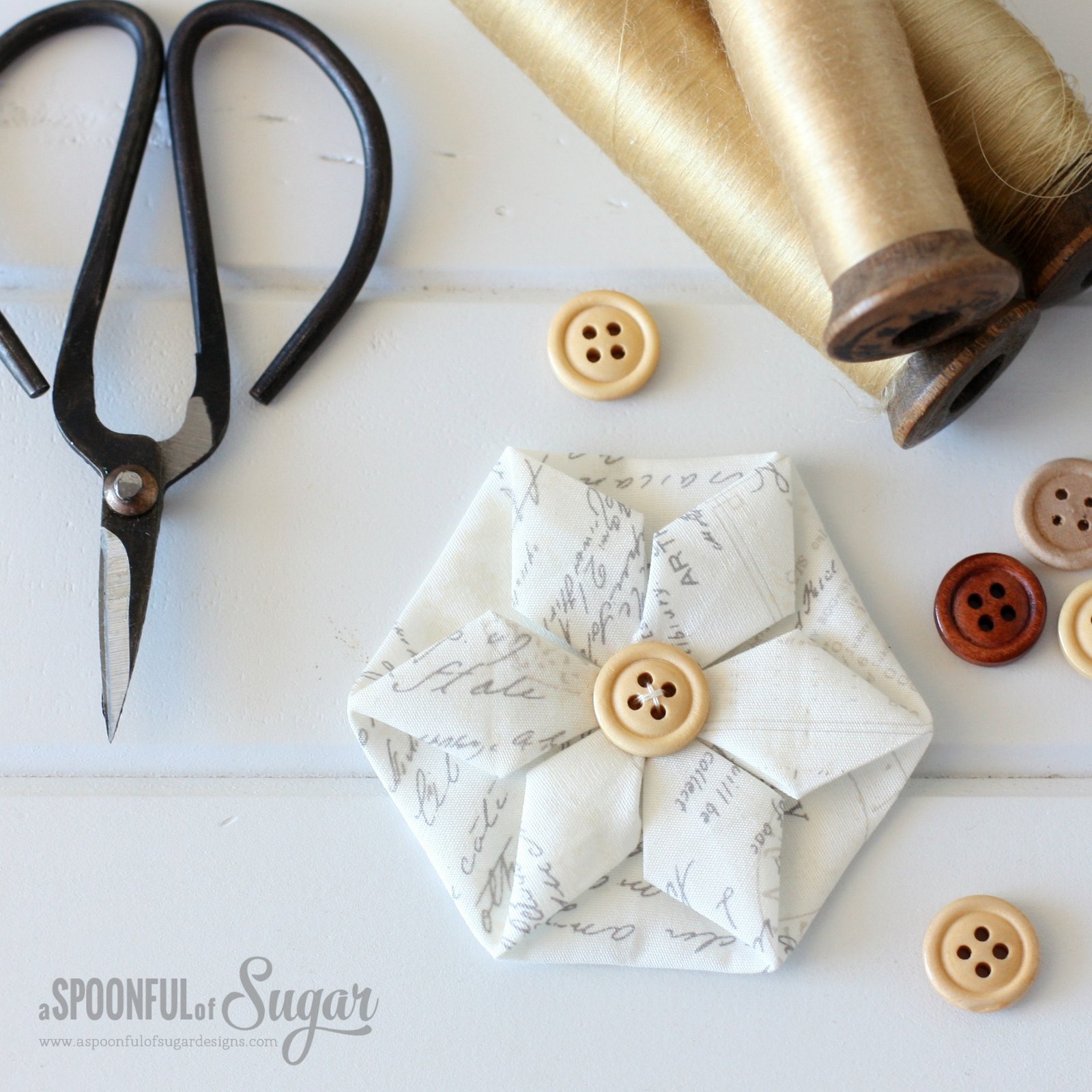 Folded Hexagon Ornament from A Spoonful of Sugar