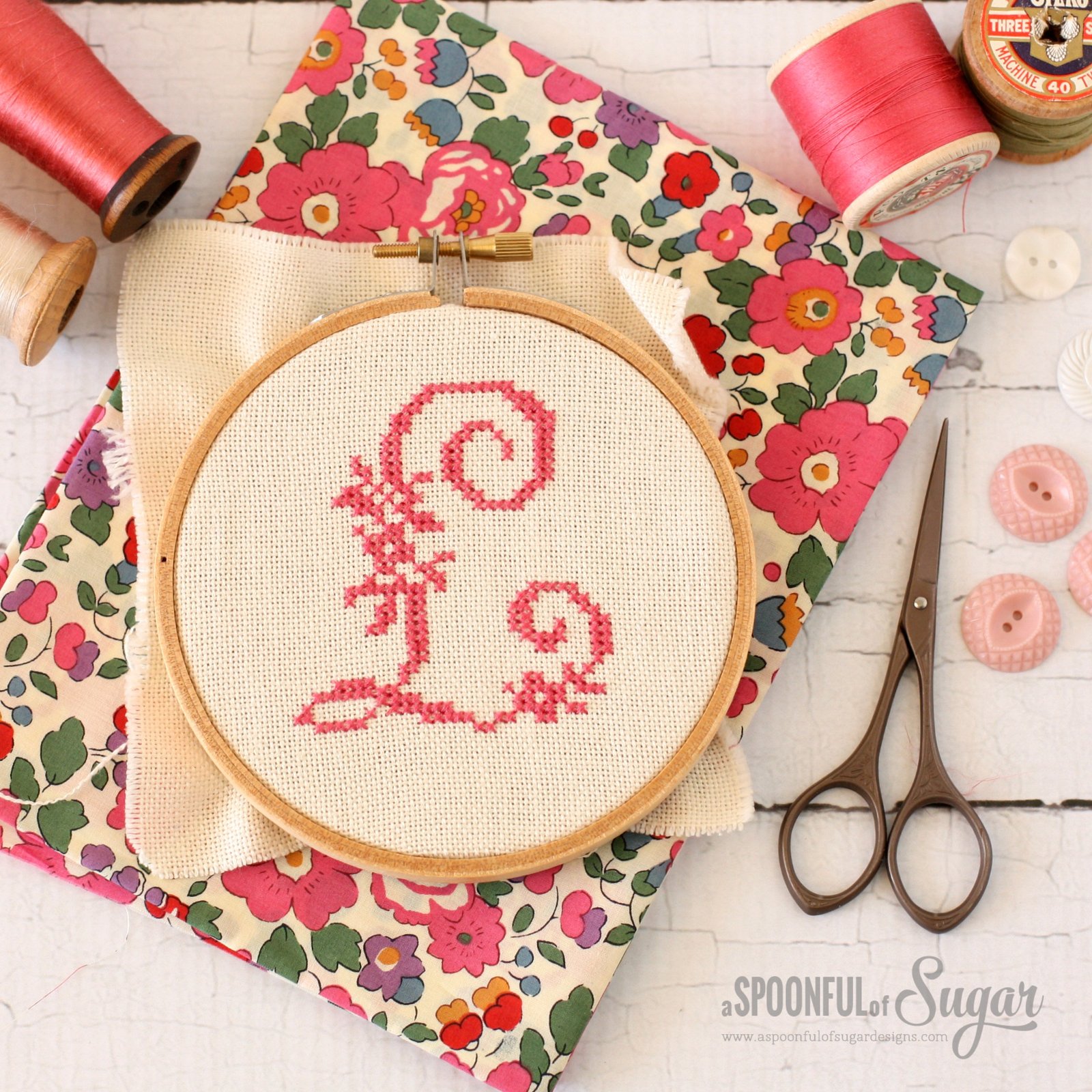 Monogrammed Sachets - project from Maison Sajou Sewing Book.