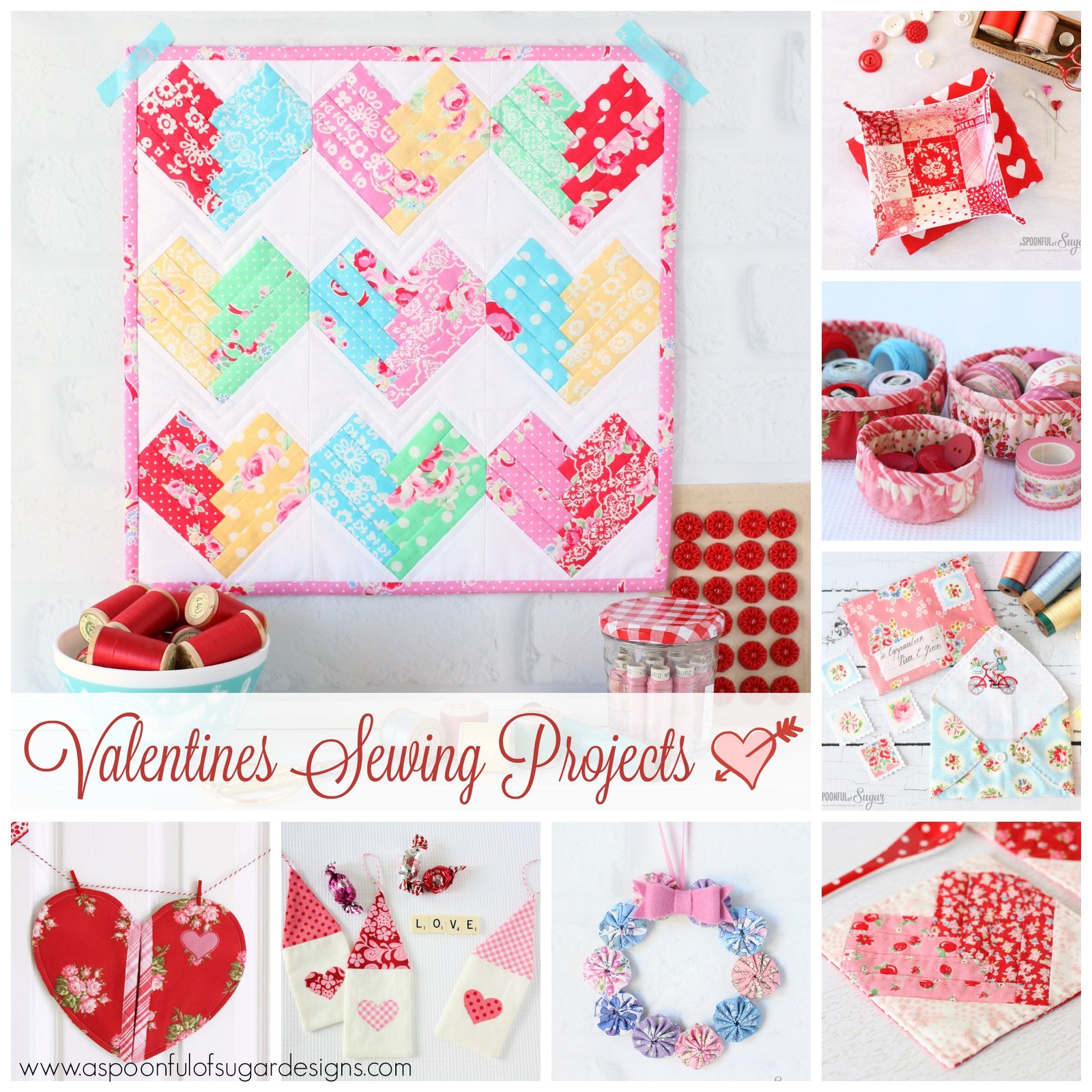 Valentines Sewing Projects from A Spoonful of Sugar   www.aspoonfulofsugardesigns.com