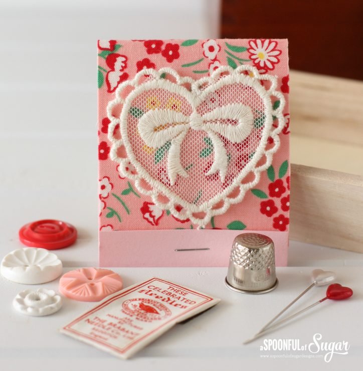 Valentines Matchbook Needle Holder Tutorial by A Spoonful of Sugar www.aspoonfulofsugardesigns.com