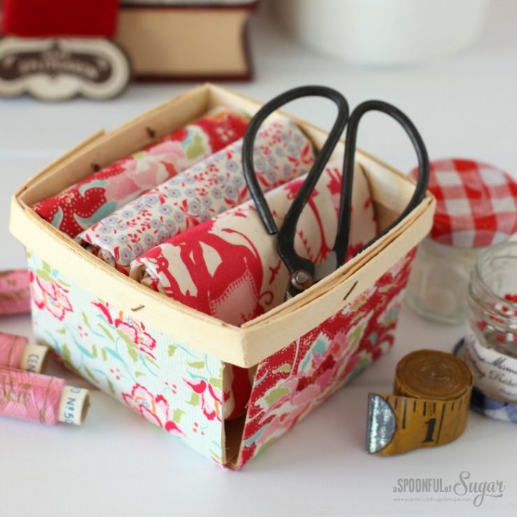 Fabric Covered Berry Box by A Spoonful of Sugar