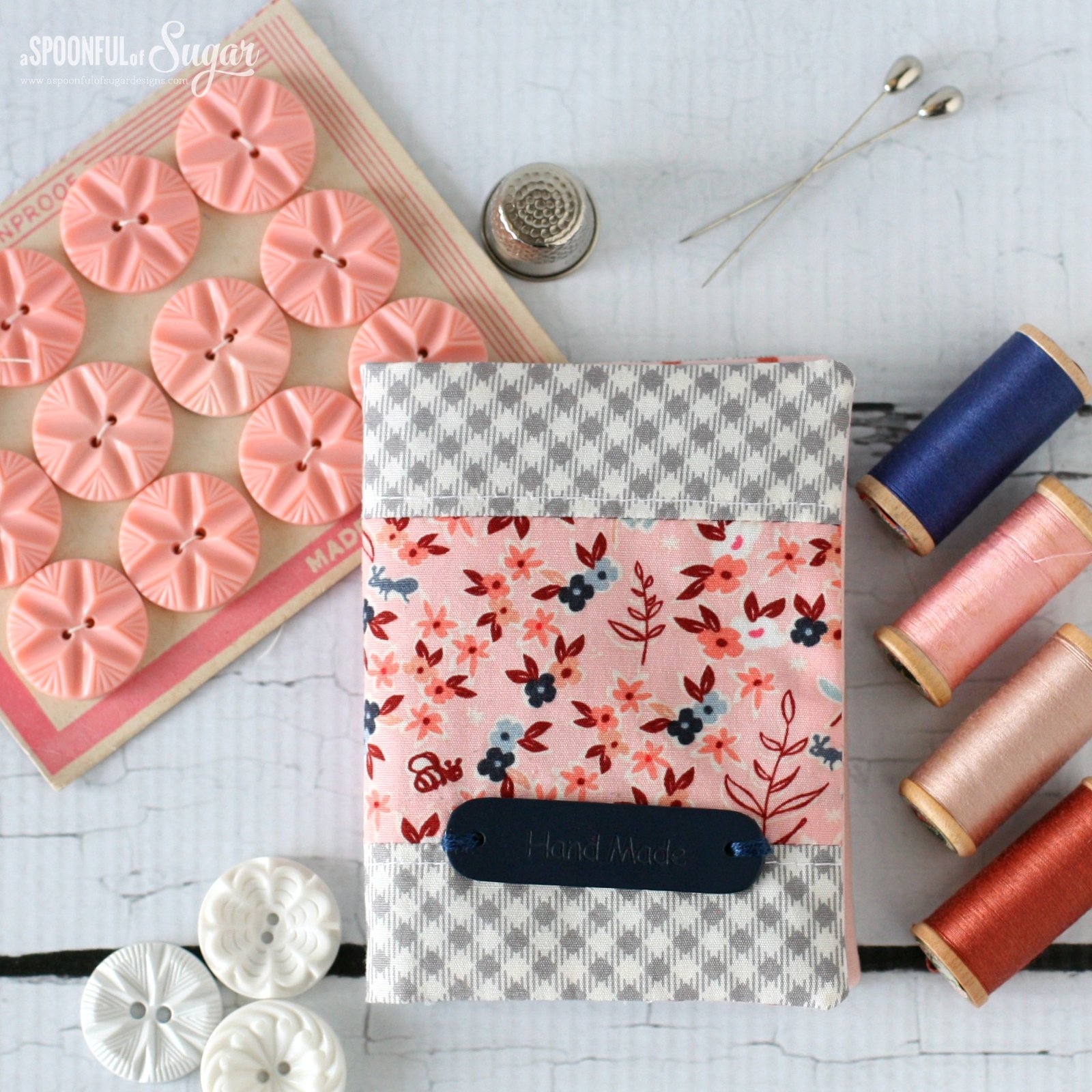 How to sew a card holder - a free sewing tutorial from A Spoonful of Sugar