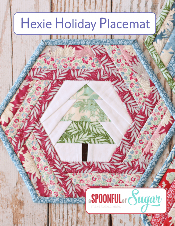 Hexie Holiday Placemat PDF Sewing Pattern by A Spoonful of Sugar (Etsy)