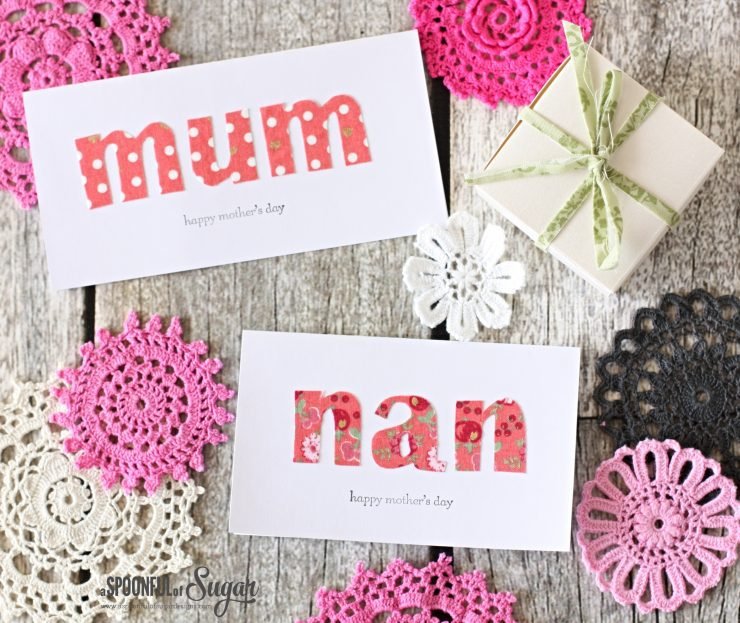 Fabric Mothers Day Cards