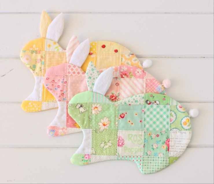 Bunny Coaster PDF Sewing Pattern by A Spoonful of Sugar on Etsy 