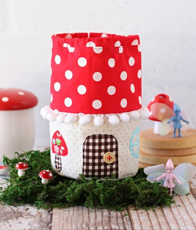 Mushroom House Pouch PDF Sewing Pattern is available in Aspoonfullofsugar Etsy store