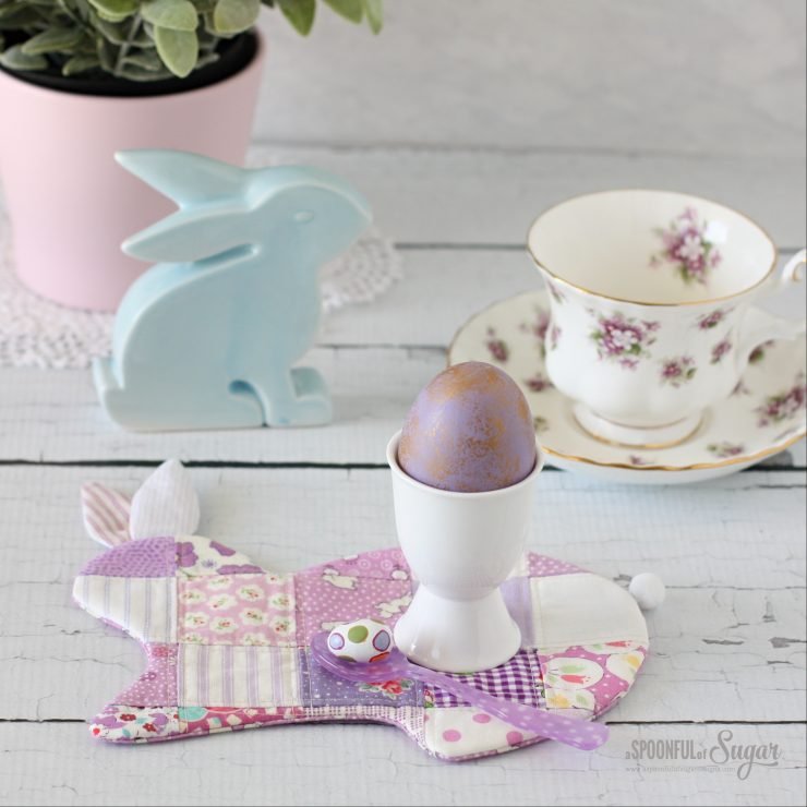 Bunny Coaster PDF Sewing Pattern by A Spoonful of Sugar Designs. Available in Aspoonfullofsugar Etsy store 