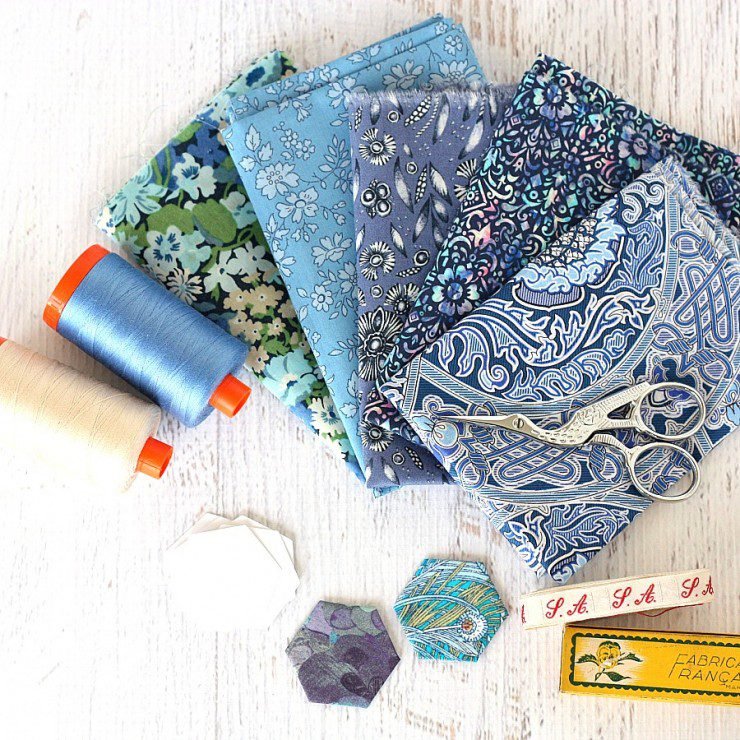 Liberty Hexie Sewing Kit A Spoonful of Sugar