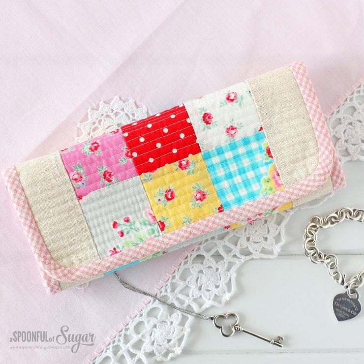 Pretty Patchwork Jewellery Wrap from A Spoonful of Sugar, by Lisa Cox