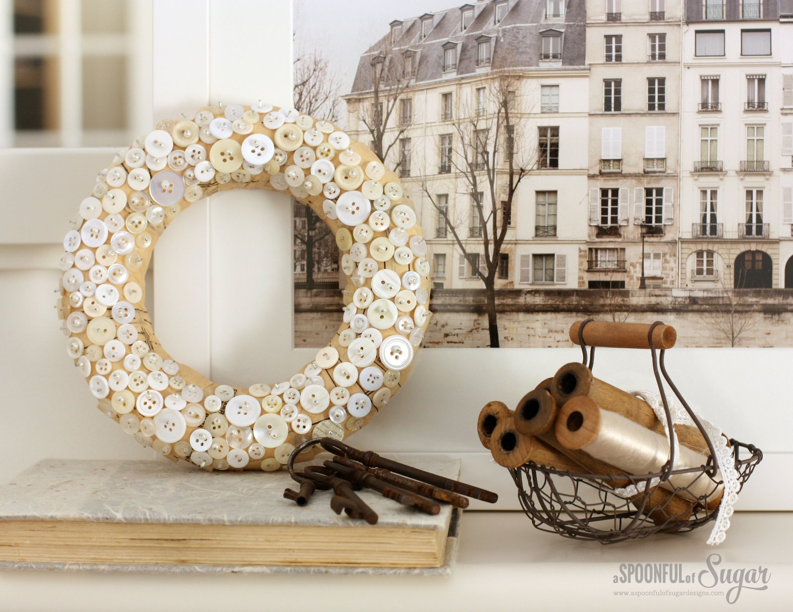 Wreath Button Pattern Button Wreath - A Spoonful of Sugar