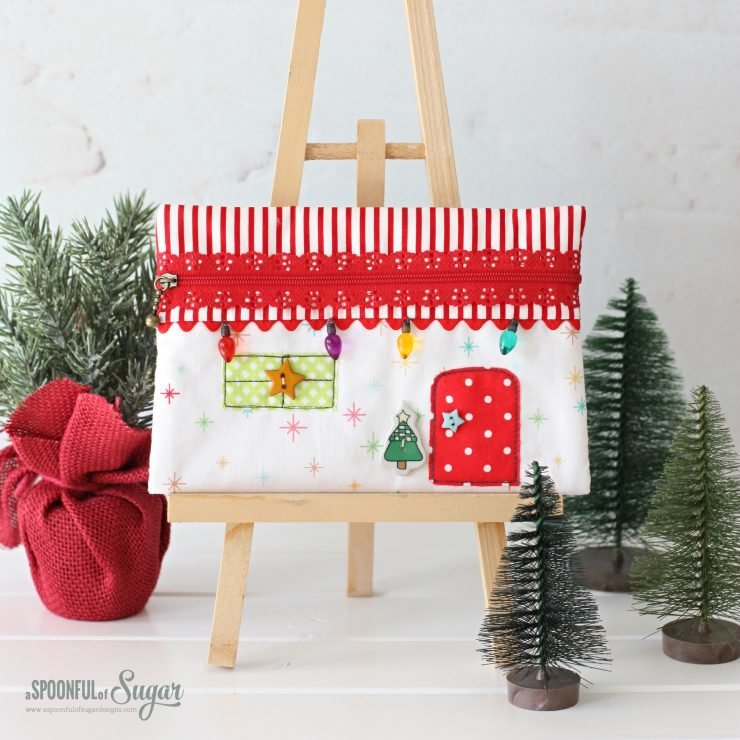 Christmas Retro Drawstring Bags - A Spoonful of Sugar