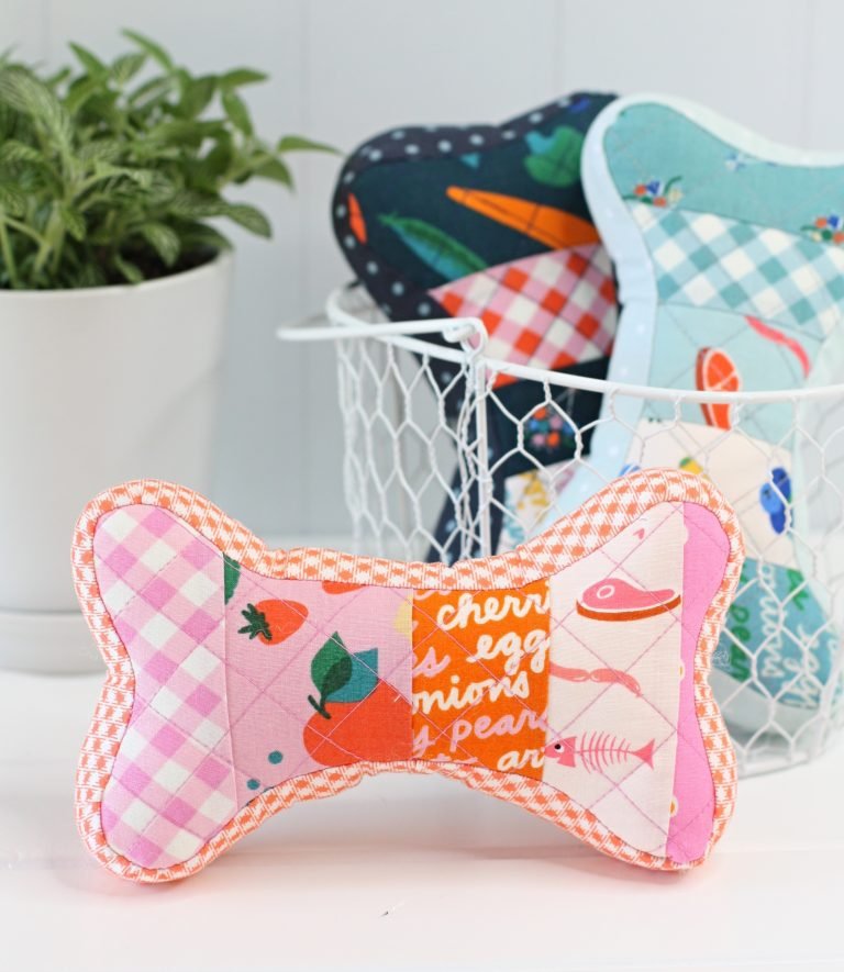 Patchwork Dog Bone Toy A Spoonful of Sugar