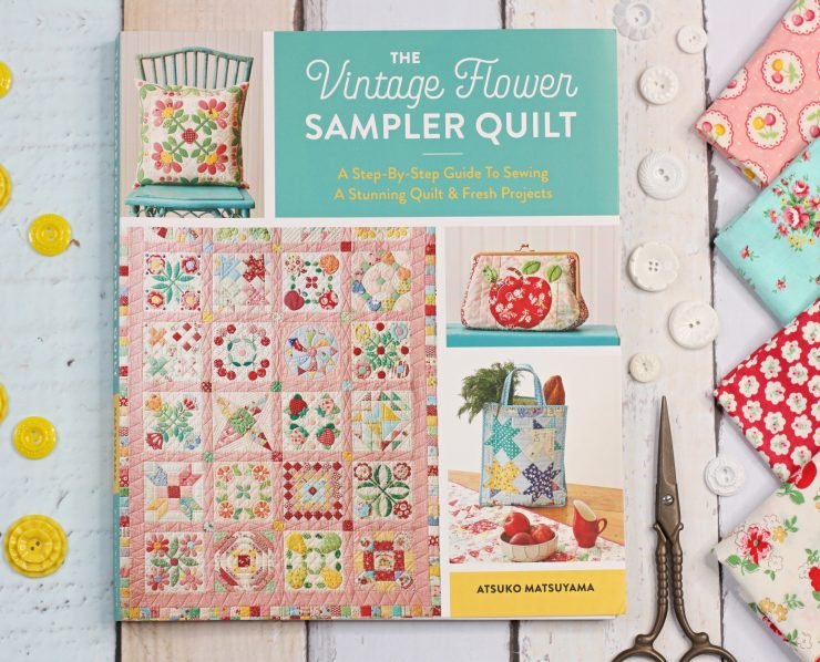 Vintage Flower Sampler Quilt by Atsuko Matsuyama - Book Review by A Spoonful of Sugar Designs