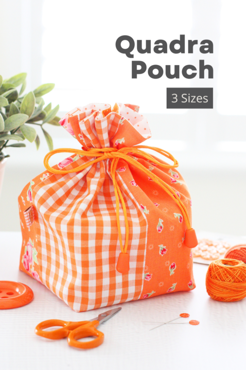 Quadra Pouch in 3 Sizes - Beginner friendly, scrap friendly, practical, giftable project to sew. Pattern by A Spoonful of Sugar Designs shop.aspoonfulofsugardesigns.com